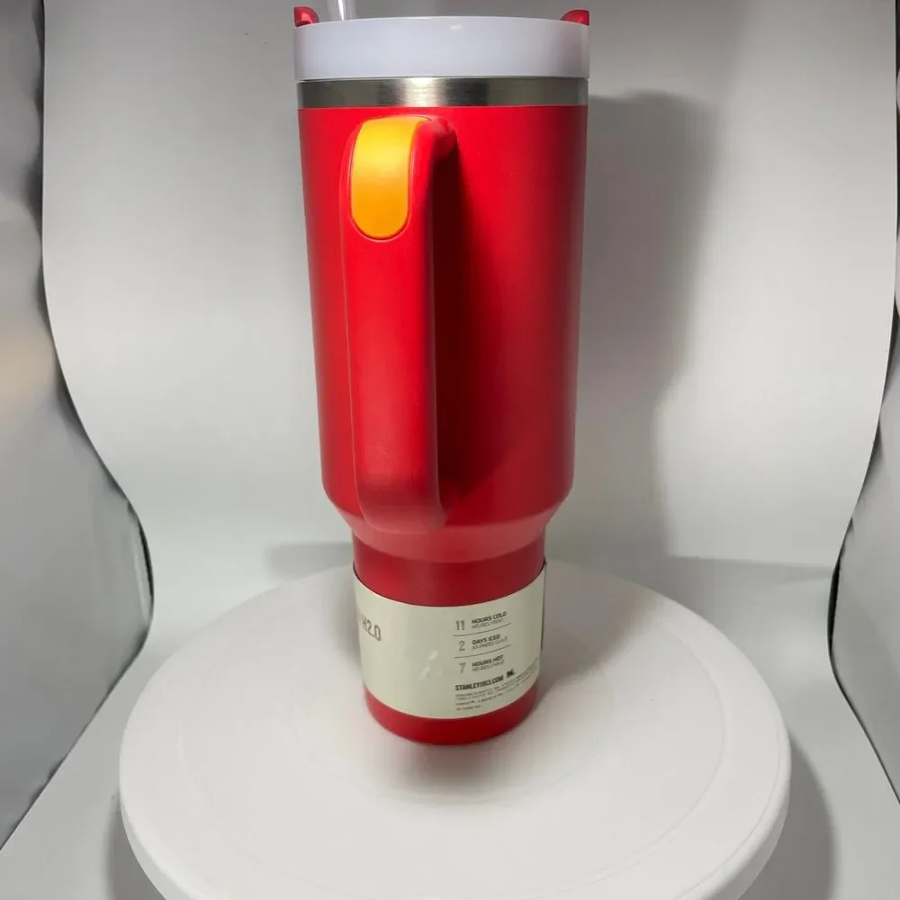 NEW Genuine STANLEY Quencher H2.0 Tumbler Flowstate 40 oz - Chili Red & Orange - Picture 2 of 7